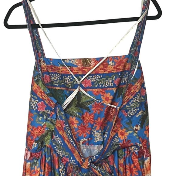 Farm Rio Stitched Garden Blue Maxi Dress Size XL - Picture 5 of 9